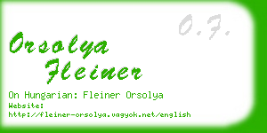 orsolya fleiner business card
